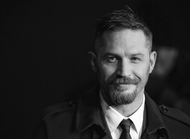 tom hardy, male celebrities, black and white, monochrome, hd