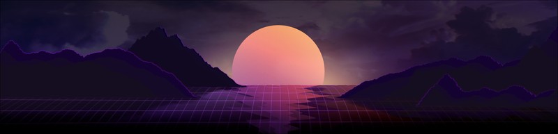 wave, sunset, artist, artwork, digital art, hd, 4k, 5k, minimalism