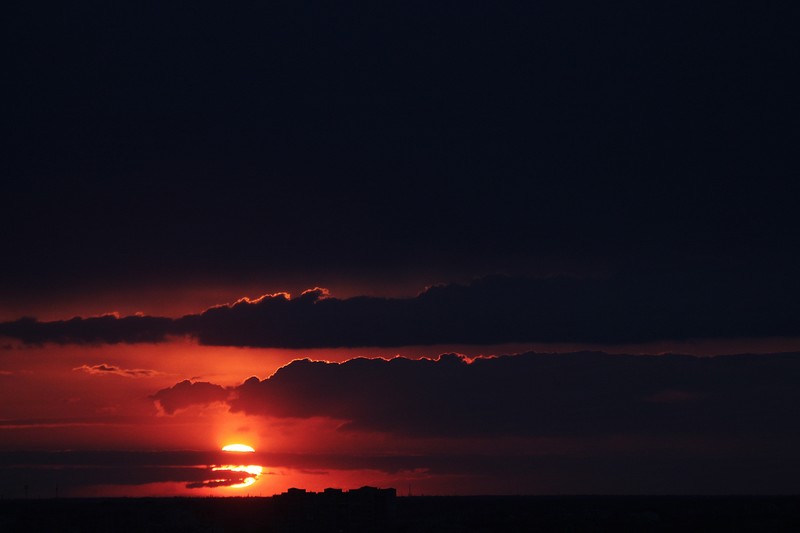 sunset, nature, dark, hd, 4k