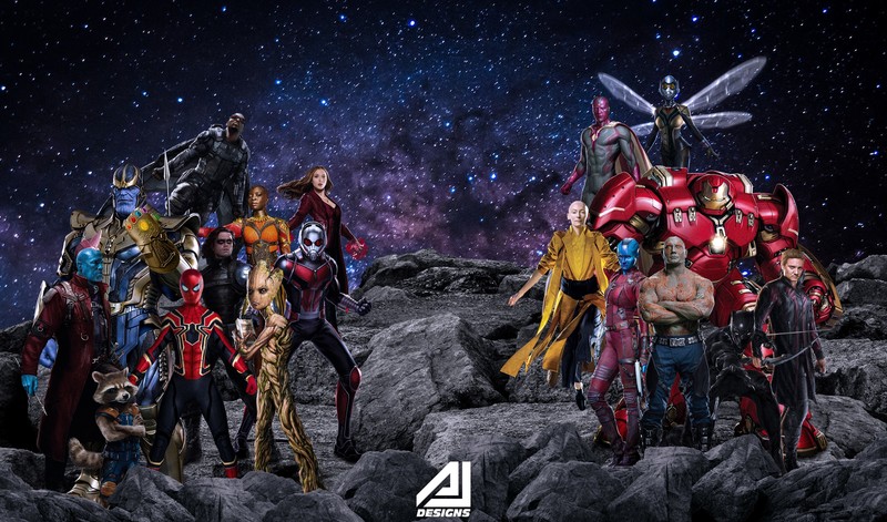avengers infinity war, hd, 4k, artist, artwork, deviantart, black panther, iron man, thanos, vision, hawkeye, spiderman