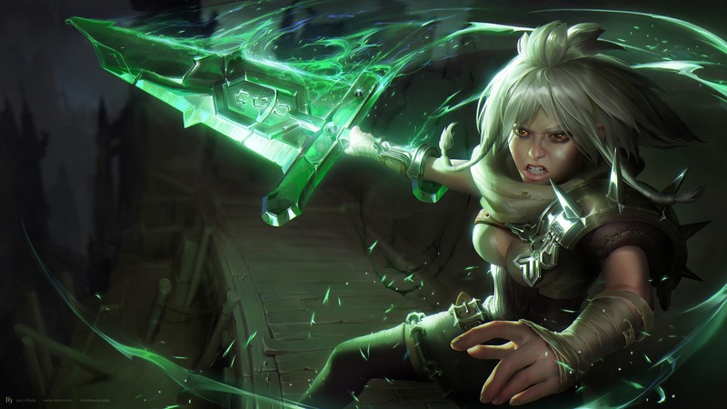 riven league of legends, league of legends, games, artwork, artist, digital art, hd, artstation