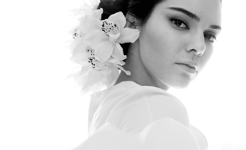 kendall jenner, model, girls, celebrities, hd, 4k, monochrome, black and white, vogue