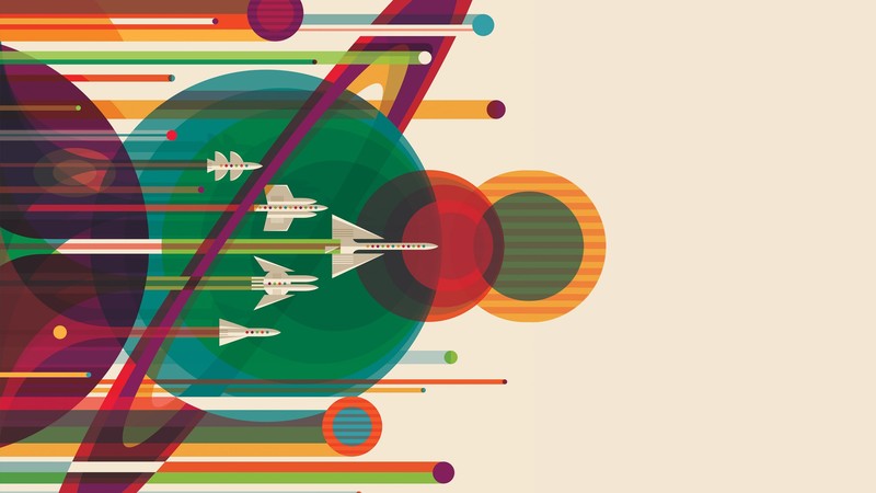 spaceship, vector, solar system, planets, planes, scifi, artistic, artist, artwork, digital art, hd