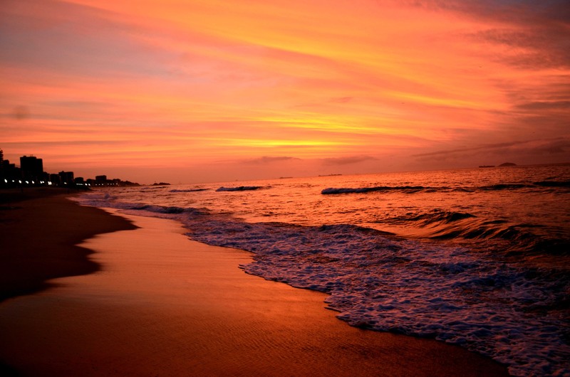 beach, sunset, nature, water, 5k, 4k, hd