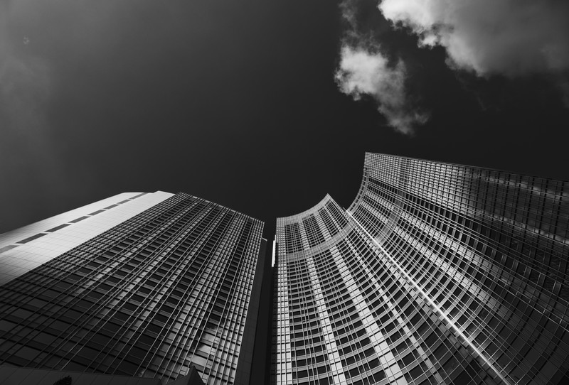 skycrapper, monochrome, buildings, photography, black and white, hd, 4k, 5k