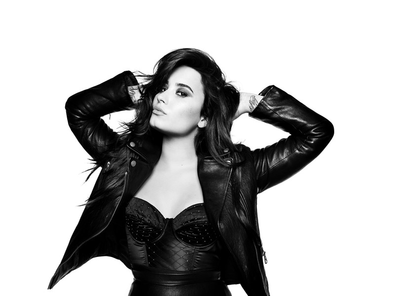 demi lovato, music, celebrities, girls, hd, 4k, monochrome, black and white