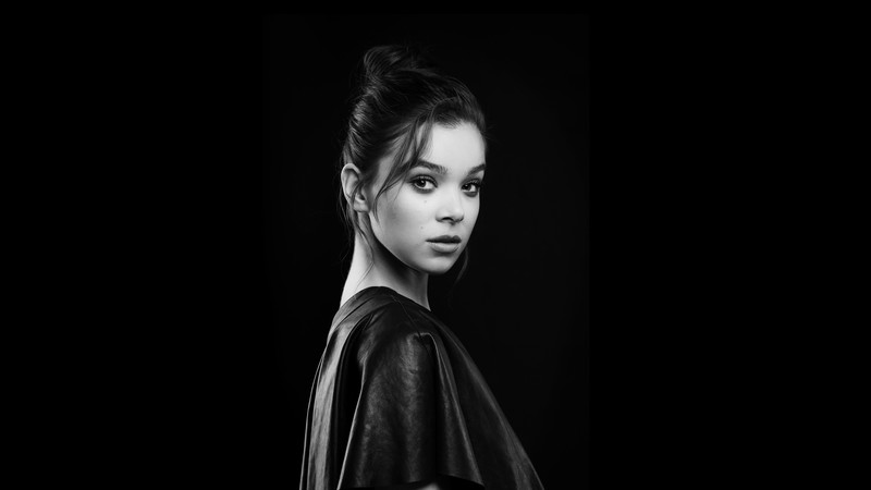 hailee steinfeld, celebrities, girls, music, hd, 4k, monochrome, black and white