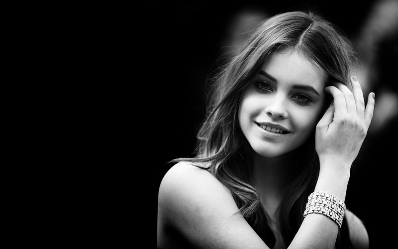 barbara palvin, model, girls, celebrities, hd, monochrome, black and white