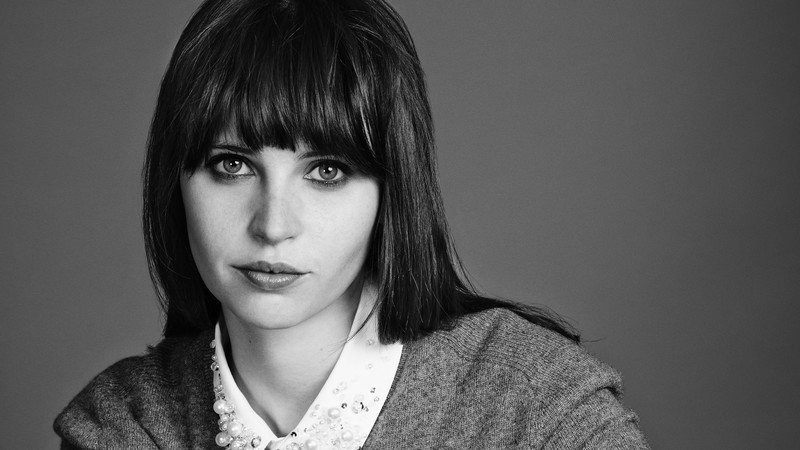 felicity jones, celebrities, girls, hd, 4k, monochrome, black and white