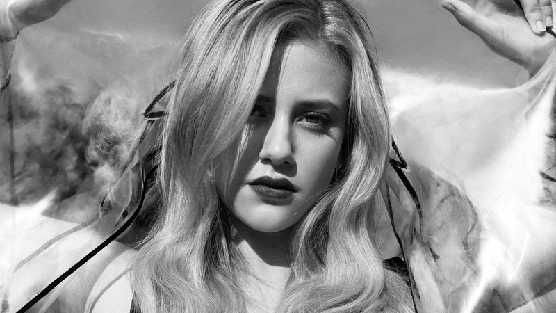lili reinhart, celebrities, girls, hd, 4k, monochrome, black and white