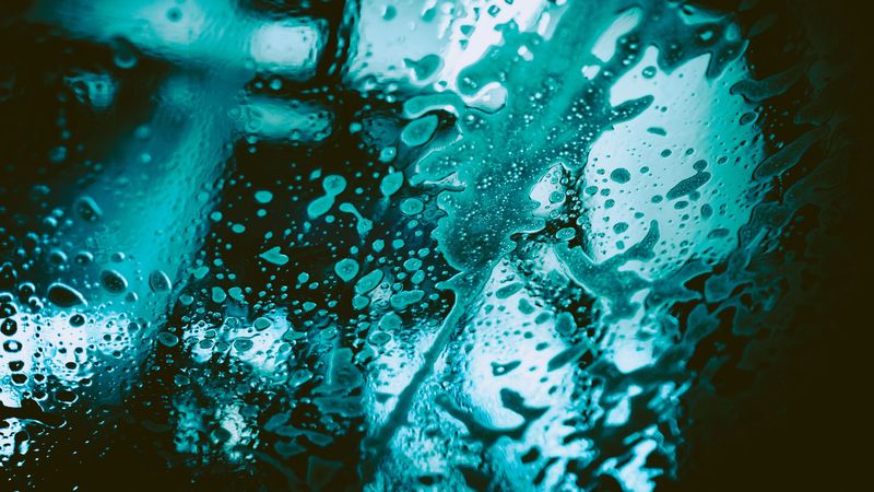 spots, abstraction, water, glass, 4k