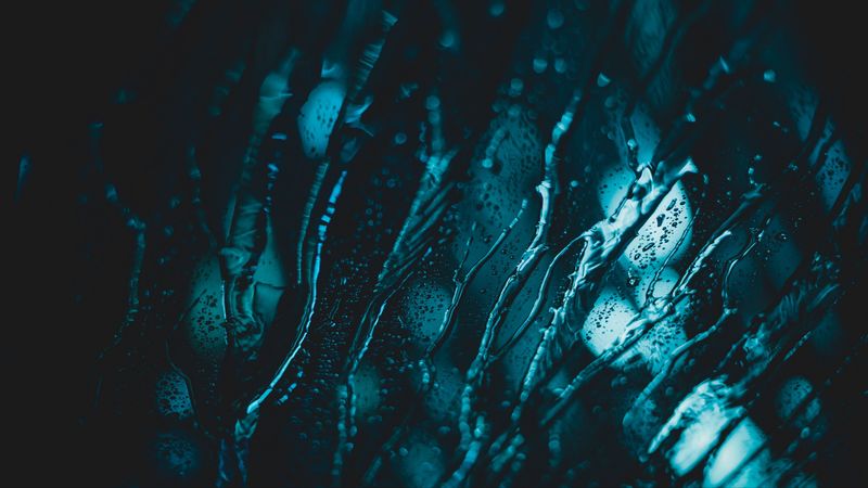 glass, water, drips, macro, 4k