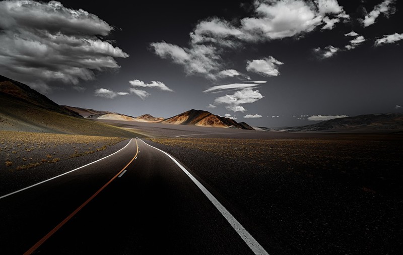 road, clouds, nature, hd, dark, photography, mountains