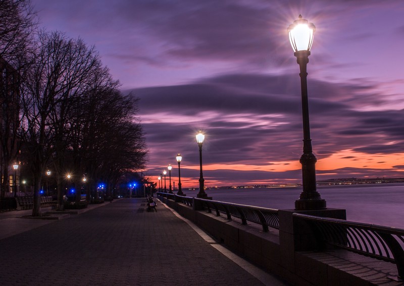 nature, evening, lamp, hd, 4k
