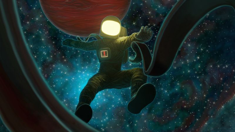 astronaut, space, outer space, art, 4k