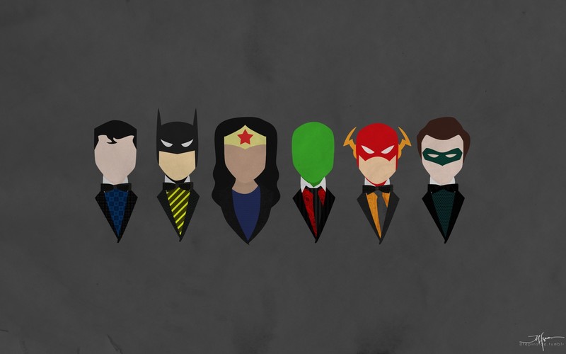 justice league, hd, minimalism, artwork, art