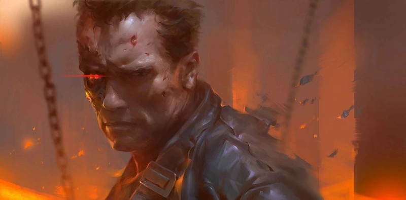 artist, digital art, arnold schwarzenegger, hd, terminator
