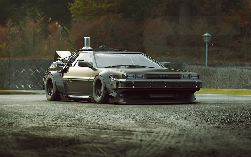 delorean, cars, hd