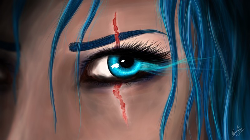 katarina league of legends, league of legends, games, hd, 4k, artist, digital art, artwork, eye