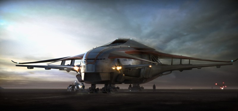 spaceship, artist, artwork, digital art, hd