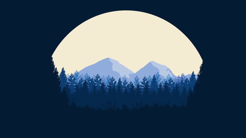 minimalism, minimalist, mountains, artist, artwork, digital art, hd, 4k