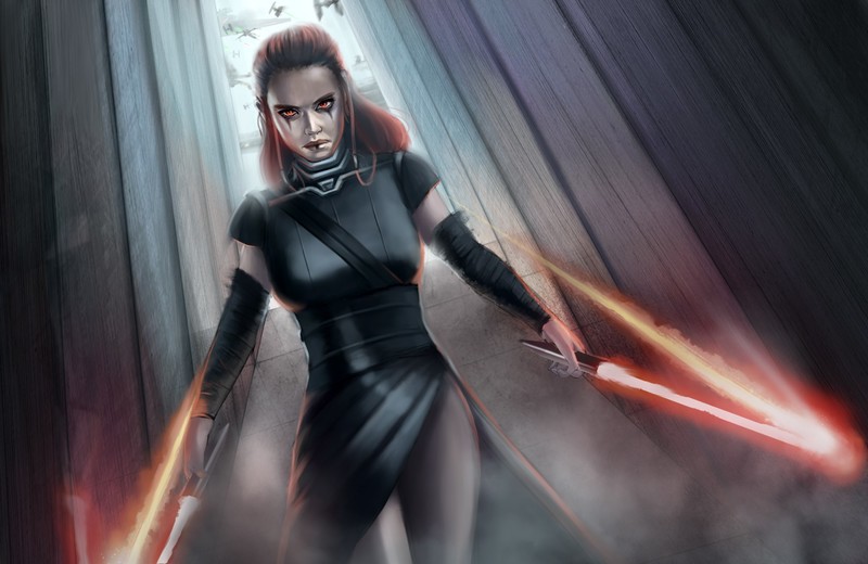 rey, star wars, artist, artwork, digital art, hd, deviantart