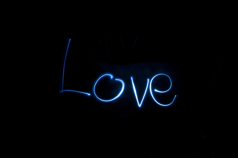 love, long exposure, typography, hd, 4k