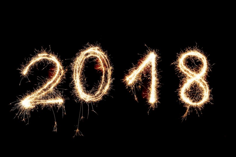 happy new year 2018, celebrations, 4k, hd, 5k