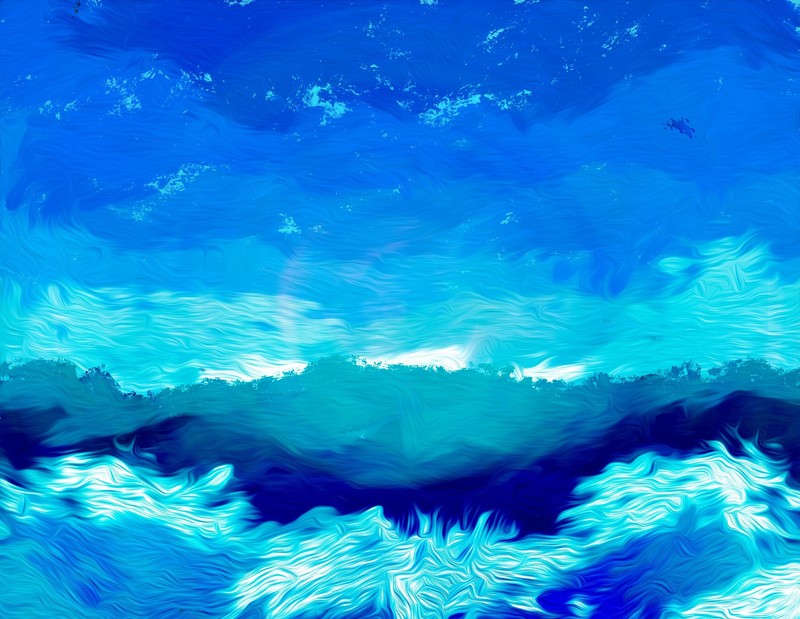 illustration, blue, sky, artwork, drawing, artist, painting, digital art, hd
