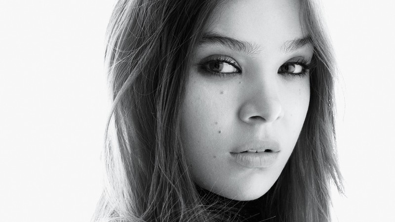 hailee steinfeld, celebrities, girls, music, hd, monochrome, black and white