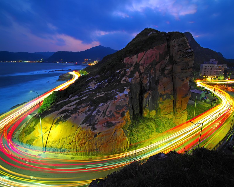 long exposure, photography, hd, lights, road, 4k