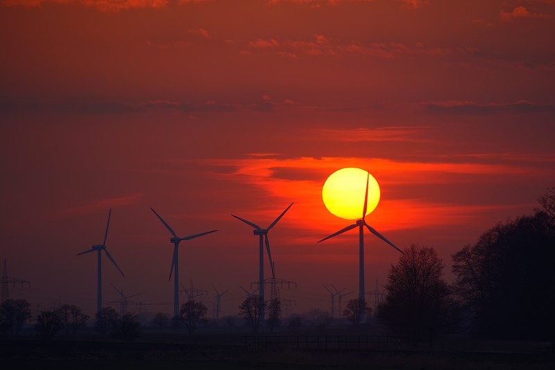 wind farm, sky, clouds, wind, hd, farm, field, nature, 4k, 5k