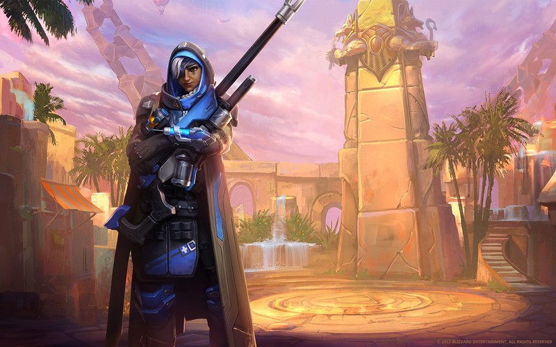ana overwatch, overwatch, games, hd, artwork, sniper, deviantart