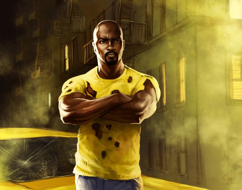 the defenders, tv shows, hd, artwork, deviantart, artist, luke cage