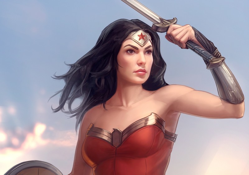 wonder woman, superheroes, comic, artwork, artist, digital art, hd, diana prince, dc comics