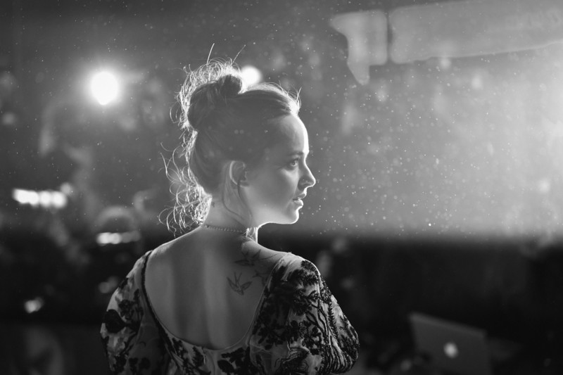 dakota johnson, celebrities, girls, 4k, hd, 5k, monochrome, black and white