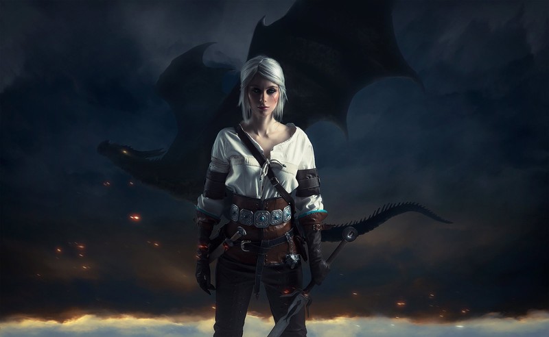 ciri, the witcher 3, games, ps4 games, xbox games, pc games, artist, digital art, deviantart, dragon