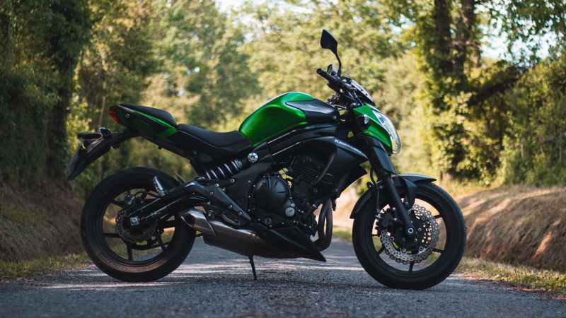 kawasaki er-6n, kawasaki, bike, motorcycle, side view, 4k