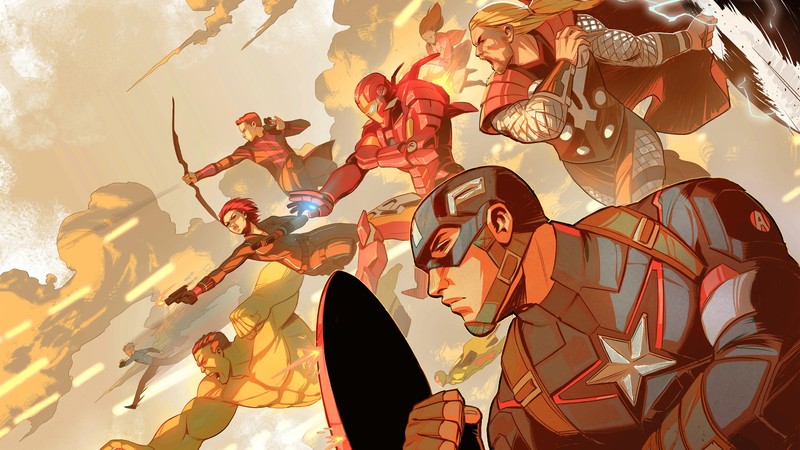 superheroes, captain america, iron man, thor, black widow, hulk, avengers, hd