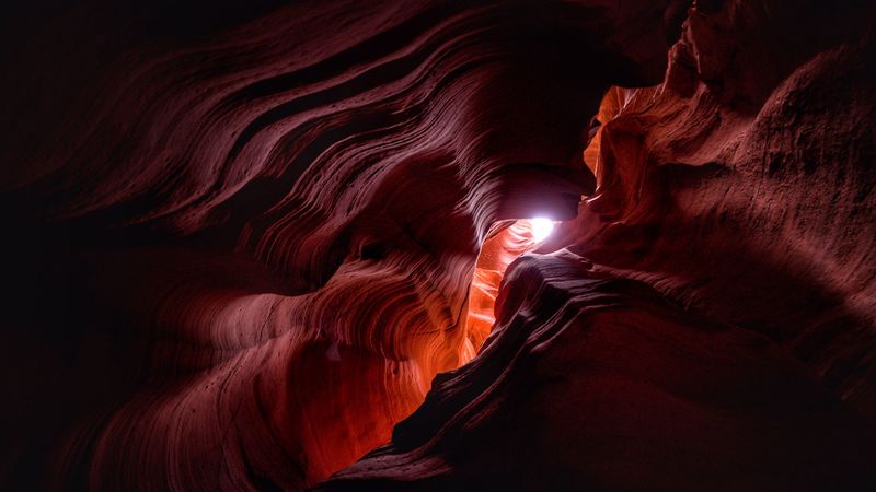 cave, dark, rock, canyon, 4k