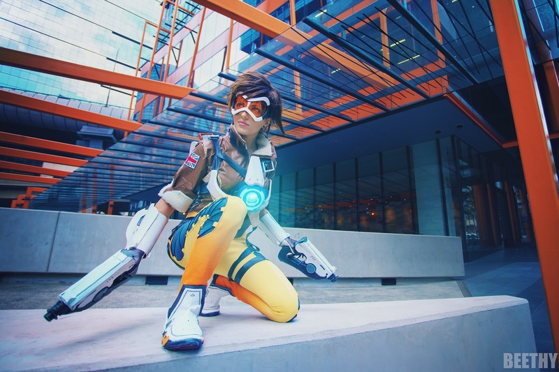 tracer overwatch, cosplay, girls, hd, deviantart
