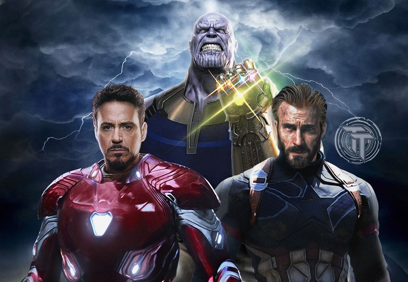 captain america, iron man, thanos, avengers infinity war, 2018 movies, movies, hd, artwork, artist, deviantart
