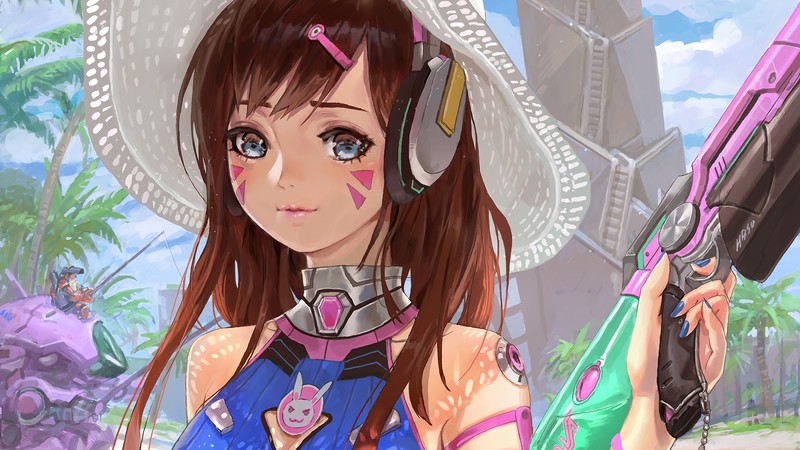 dva overwatch, overwatch, games, artwork, hd, 4k, fantasy girls