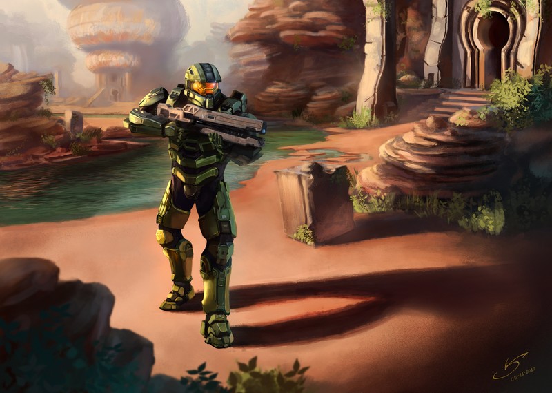 halo, games, pc games, xbox games, ps games, artwork, 4k, hd, deviantart, 5k