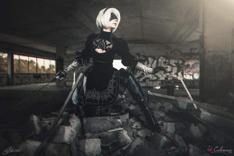 nier automata, 2017 games, games, artwork, hd, cosplay, girls