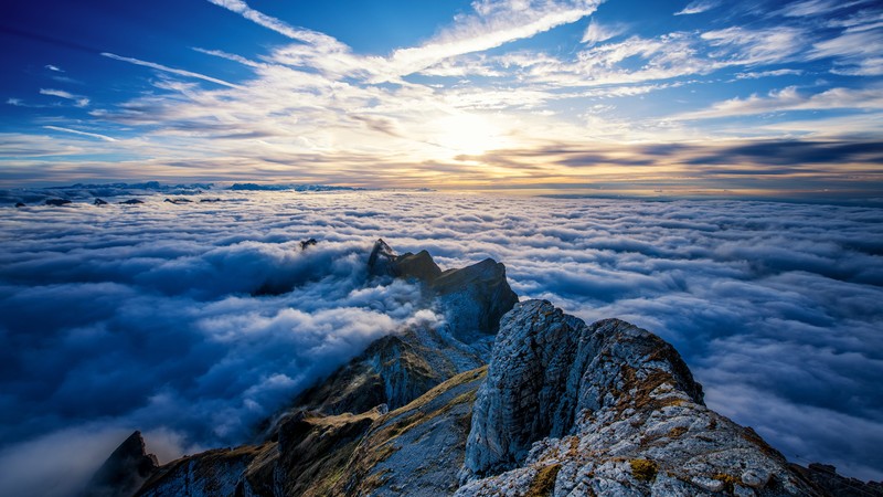 mountains, clouds, 4k, hd, nature
