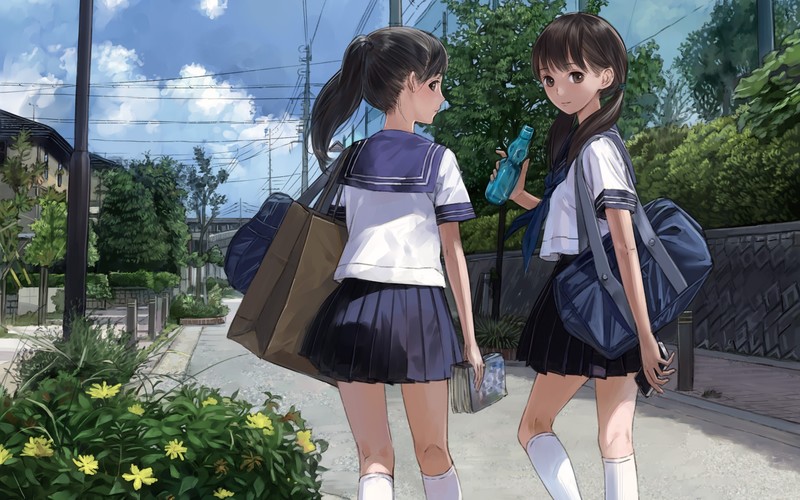 anime girl, anime, hd