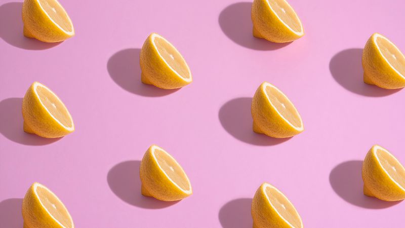 lemon, citrus, slices, pattern, 4k