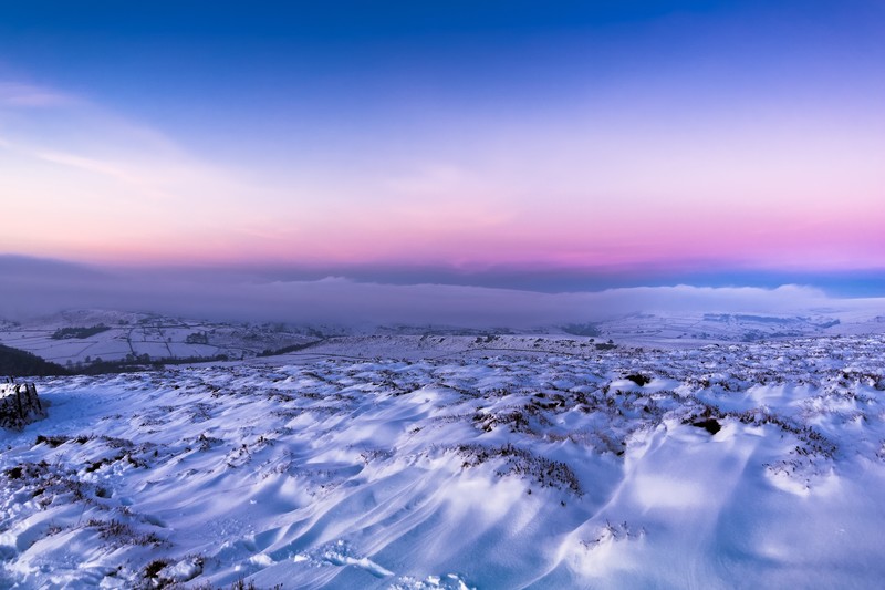 snow, sky, twilight, nature, hd, 4k