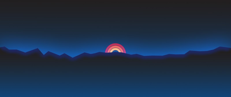 neon, rainbow, sunset, hd, artist, artwork, minimalism, retro